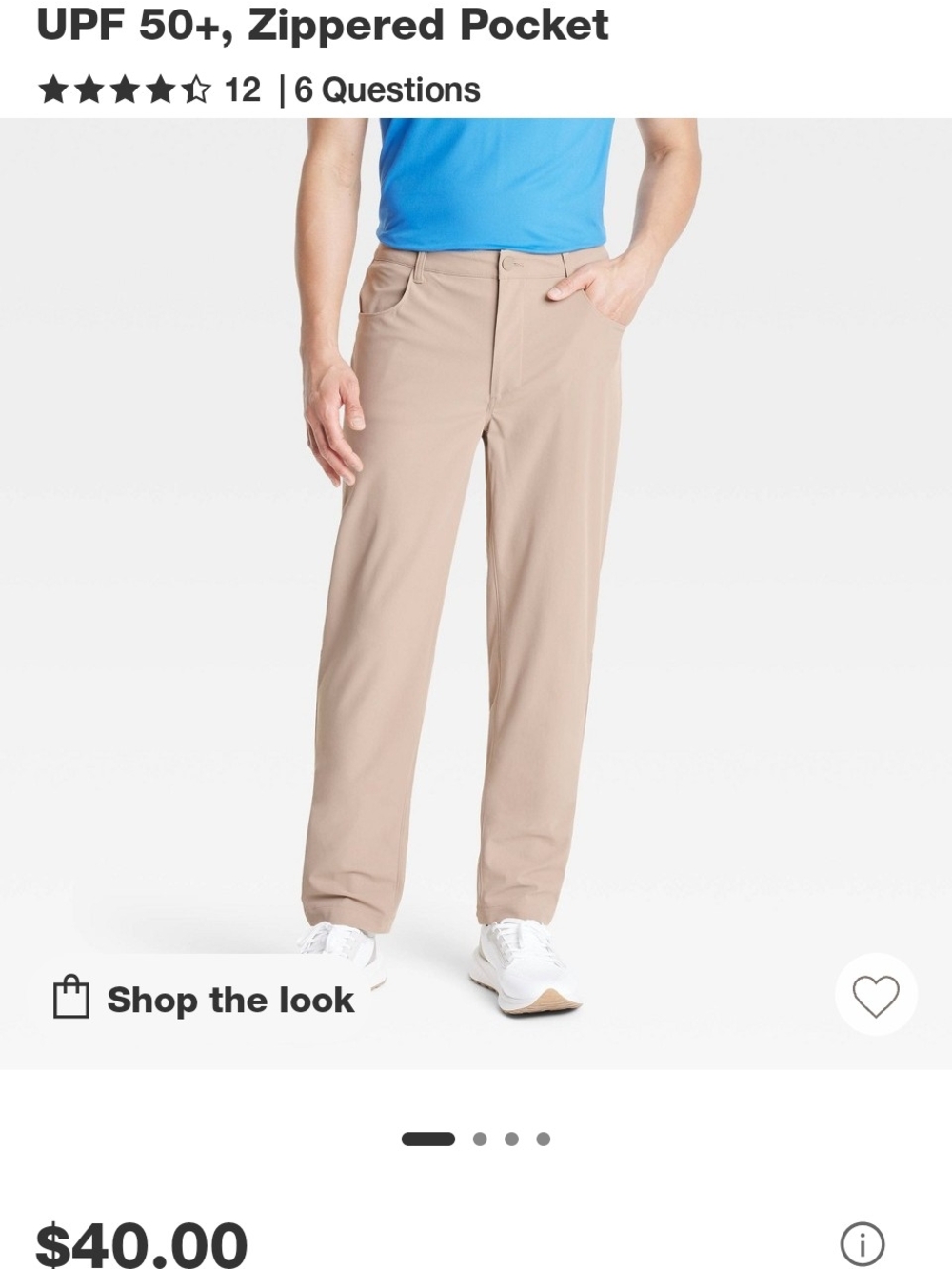 all in motion Tan Men's Performance Chinos